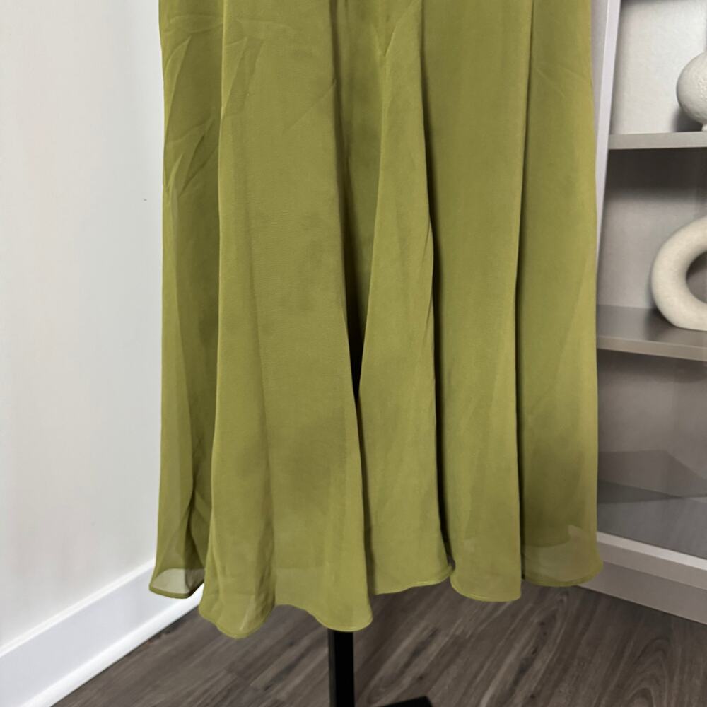 Reformation Ziva Sequin Embellished Olive Green Dress 4 NEW Limited Edition Midi - Picture 4 of 8